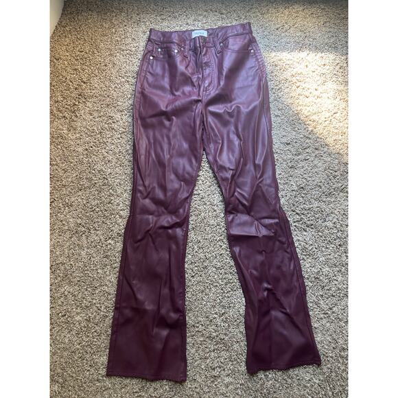 Pistola Pleather Maroon Pants size 27 - Picture 1 of 9